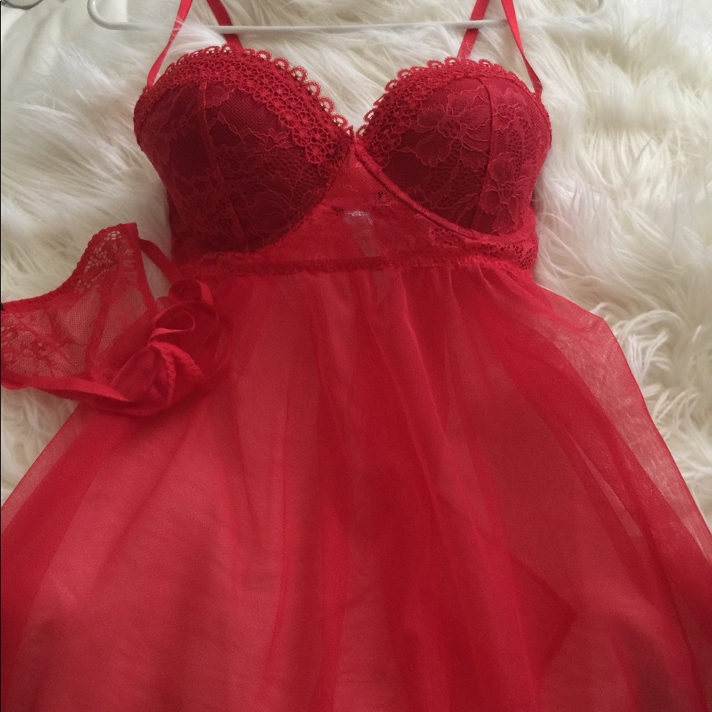 Victoria’s Secret Red Baby Doll intimate attire
